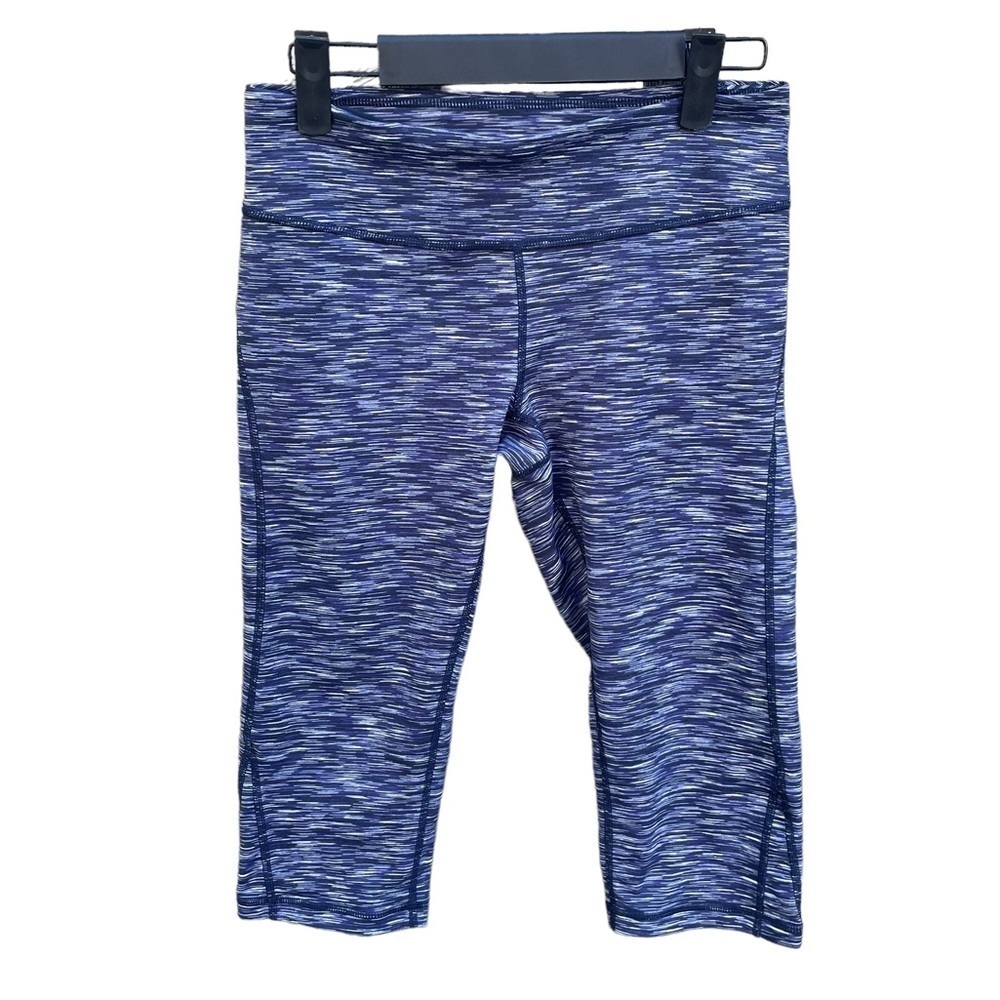 ZELLA BLUE SPACE DYE CROPPED LEGGINGS